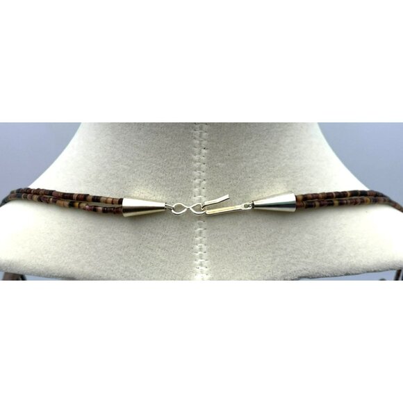 Garcia Zuni Navajo Fetish Heishi Necklace Double Strand Carved Native American - Picture 6 of 10